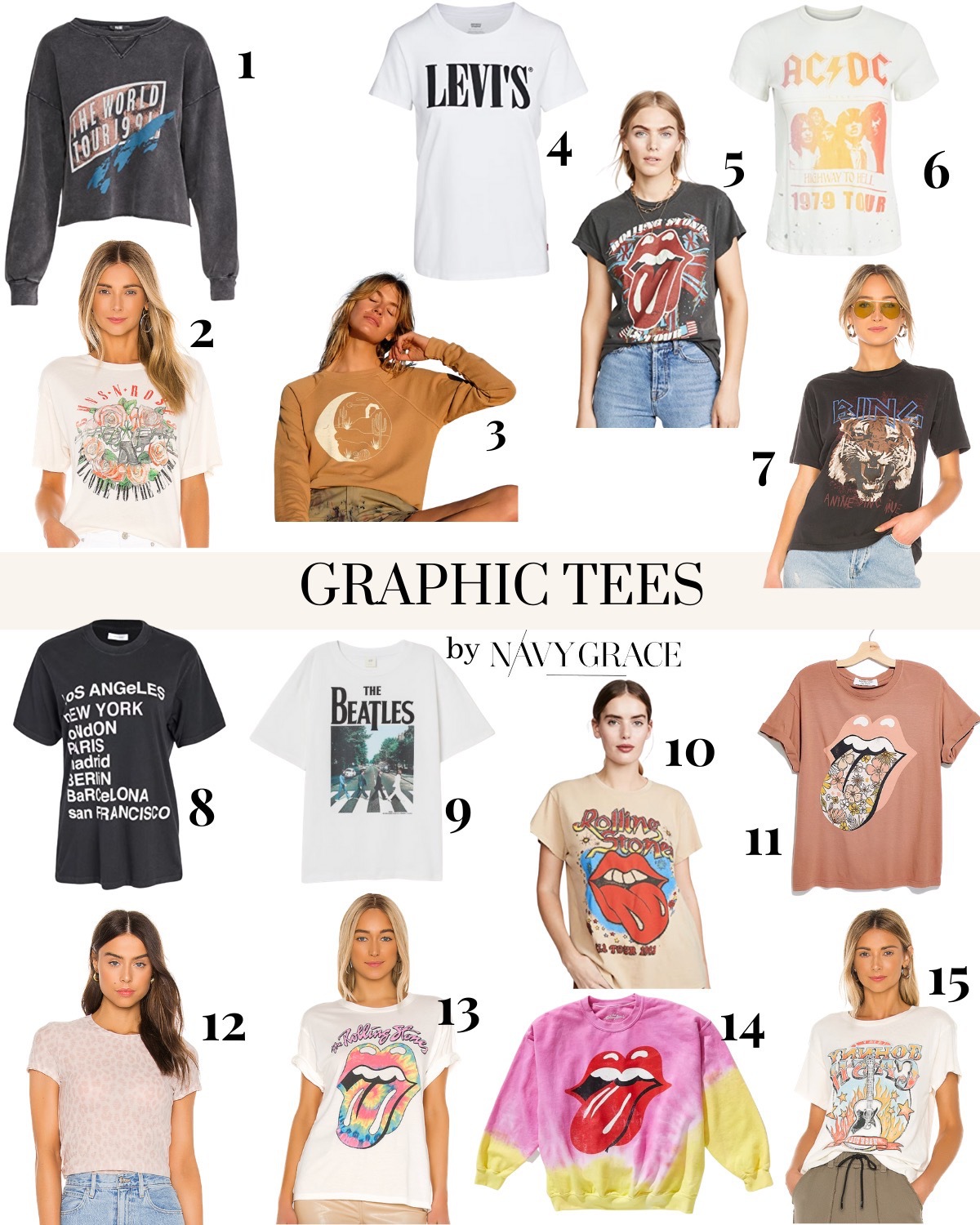 Favorite Graphic Tees | San Diego fashion | Navy Grace